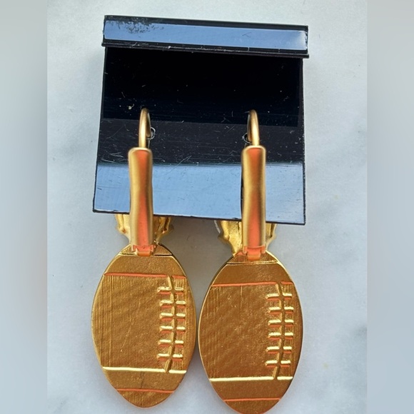 Football Earrings with Swarovski Stone - NWT - Picture 4 of 6